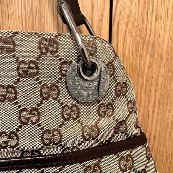 GUCCI Logo GG Pattern Eclipse Shoulder Tote Bag Canvas | Leather Brown | Italy - Picture 4 of 16